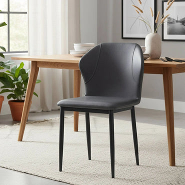 Mosaic Modern Dining Chair Upholstered Fabric Accent Chair with Curved Back