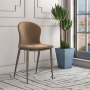 Mosaic Modern Dining Chair Upholstered Fabric Accent Chair with Curved Back
