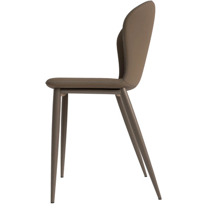 Mosaic Modern Dining Chair Upholstered Fabric Accent Chair with Curved Back