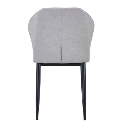 Mosaic Modern Dining Chair Upholstered Fabric Accent Chair with Curved Back
