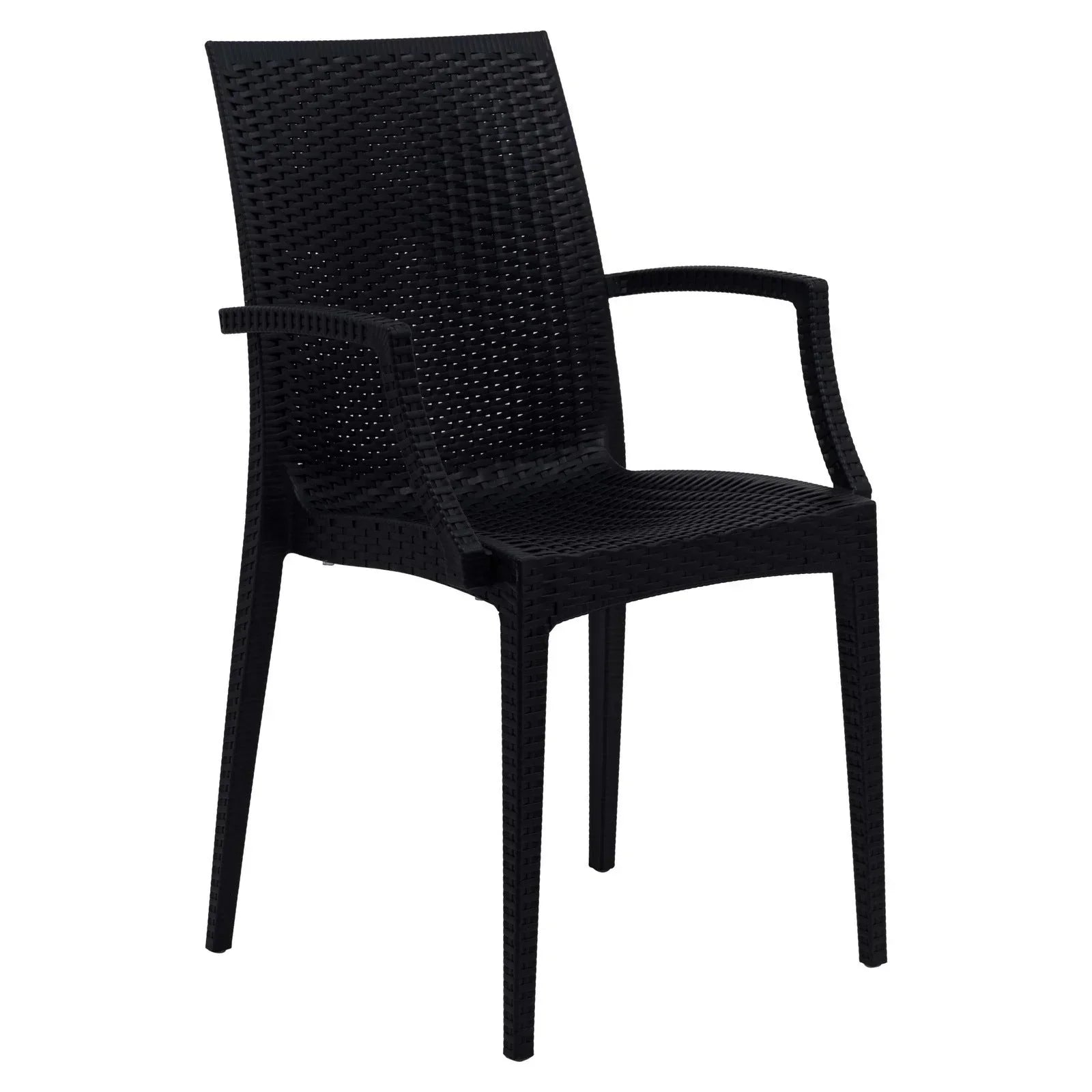 Mace Patio Outdoor Dining Armchair with Weave Design in Polypropylene (Open Box) - Elax Furniture