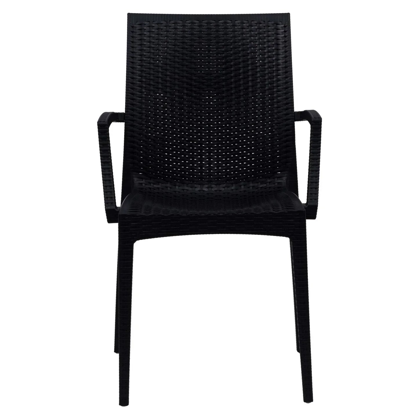 Mace Patio Outdoor Dining Armchair with Weave Design in Polypropylene (Open Box) - Elax Furniture