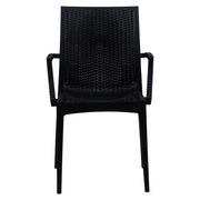 Mace Patio Outdoor Dining Armchair with Weave Design in Polypropylene (Open Box) - Elax Furniture