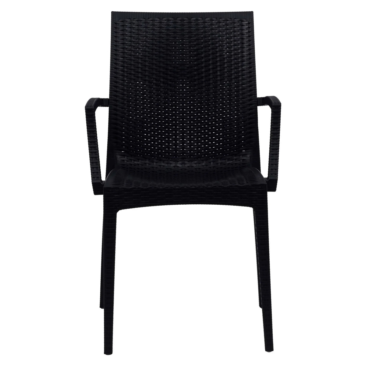 Mace Mid-Century 7-Piece Outdoor Dining Set: 4 Side Chairs & 2 Armchairs - Elax Furniture