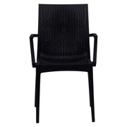 Mace Mid-Century 7-Piece Outdoor Dining Set: 4 Side Chairs & 2 Armchairs - Elax Furniture
