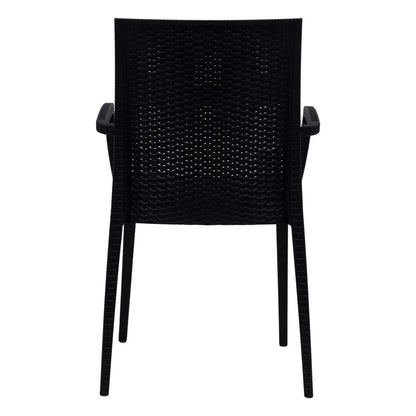 Mace Patio Outdoor Dining Armchair with Weave Design in Polypropylene (Open Box) - Elax Furniture