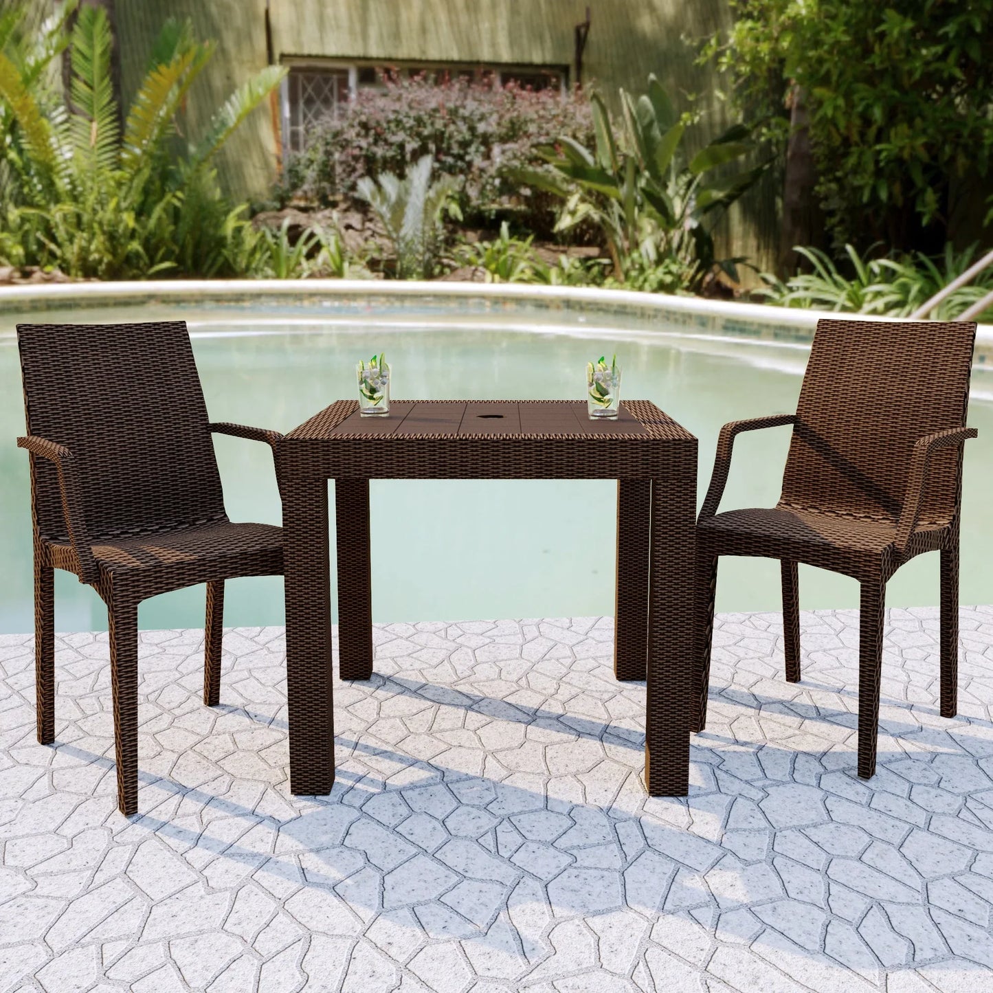 Weave Mace Indoor/Outdoor Chair (With Arms) - Elax Furniture