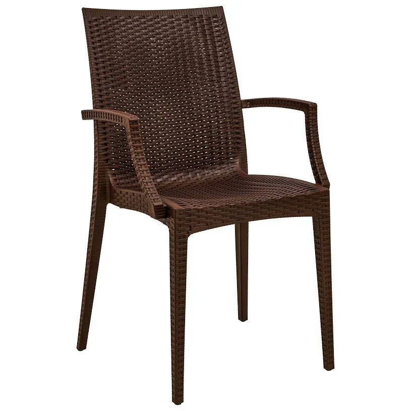 Mace Patio Outdoor Dining Armchair with Weave Design in Polypropylene (Open Box) - Elax Furniture