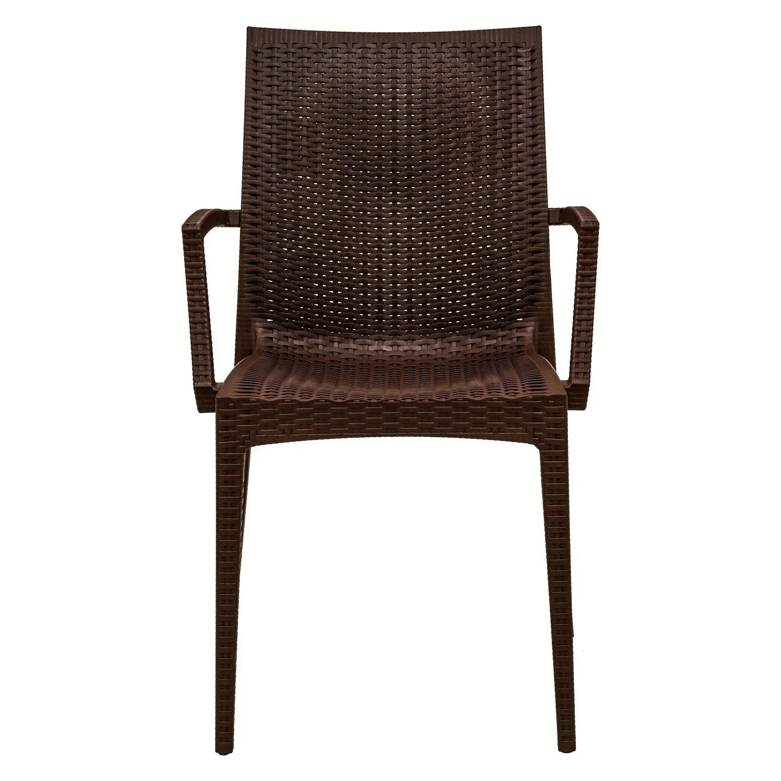 Mace Patio Outdoor Dining Armchair with Weave Design in Polypropylene (Open Box) - Elax Furniture