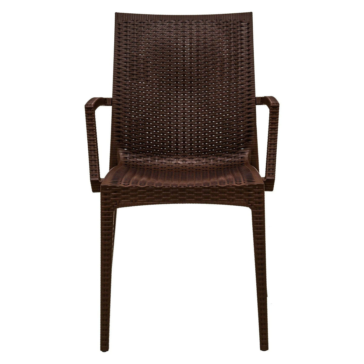 Mace Mid-Century 7-Piece Outdoor Dining Set: 4 Side Chairs & 2 Armchairs - Elax Furniture
