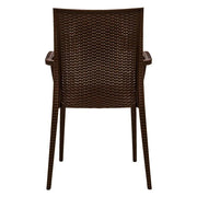 Mace Patio Outdoor Dining Armchair with Weave Design in Polypropylene (Open Box) - Elax Furniture