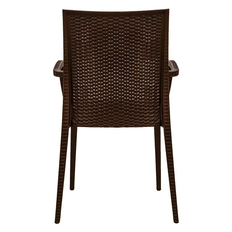 Mace Patio Outdoor Dining Armchair with Weave Design in Polypropylene (Open Box) - Elax Furniture