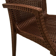 Mace Patio Outdoor Dining Armchair with Weave Design in Polypropylene (Open Box) - Elax Furniture