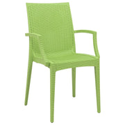 Mace Patio Outdoor Dining Armchair with Weave Design in Polypropylene (Open Box) - Elax Furniture