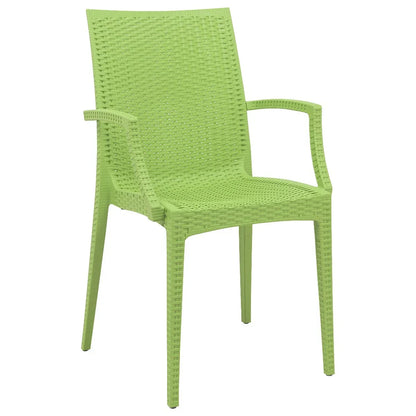 Mace Patio Outdoor Dining Armchair with Weave Design in Polypropylene (Open Box) - Elax Furniture
