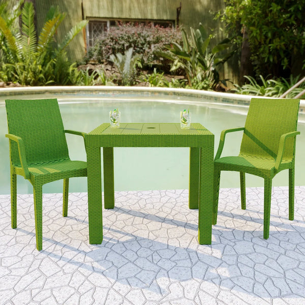 Mace Patio Outdoor Dining Armchair with Weave Design in Polypropylene (Open Box)