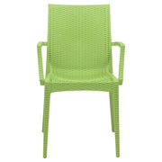 Mace Patio Outdoor Dining Armchair with Weave Design in Polypropylene (Open Box) - Elax Furniture