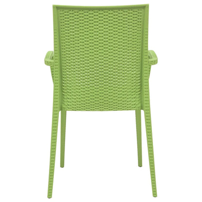 Mace Patio Outdoor Dining Armchair with Weave Design in Polypropylene (Open Box) - Elax Furniture