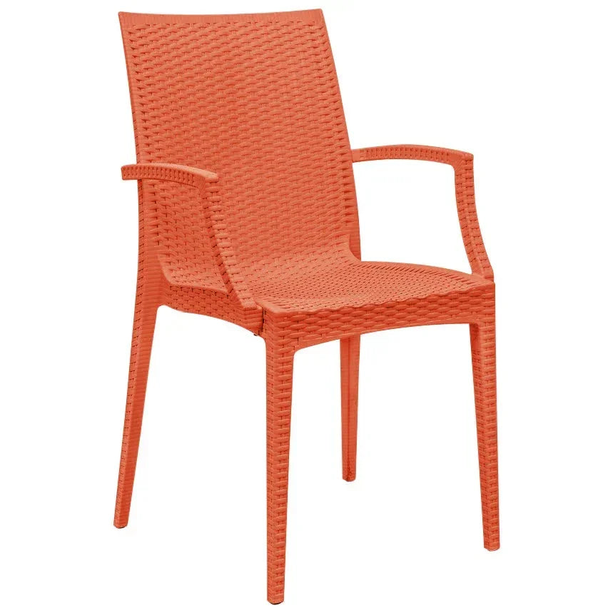 Mace Patio Outdoor Dining Armchair with Weave Design in Polypropylene (Open Box) - Elax Furniture