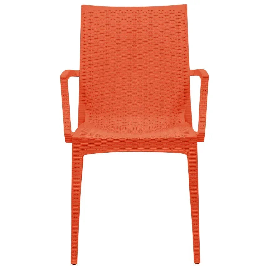 Mace Patio Outdoor Dining Armchair with Weave Design in Polypropylene (Open Box) - Elax Furniture