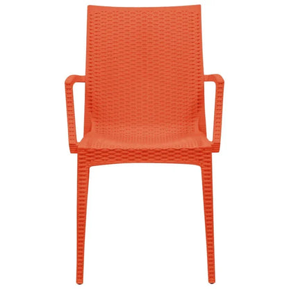 Mace Patio Outdoor Dining Armchair with Weave Design in Polypropylene (Open Box) - Elax Furniture