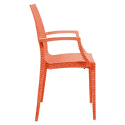Mace Patio Outdoor Dining Armchair with Weave Design in Polypropylene (Open Box) - Elax Furniture
