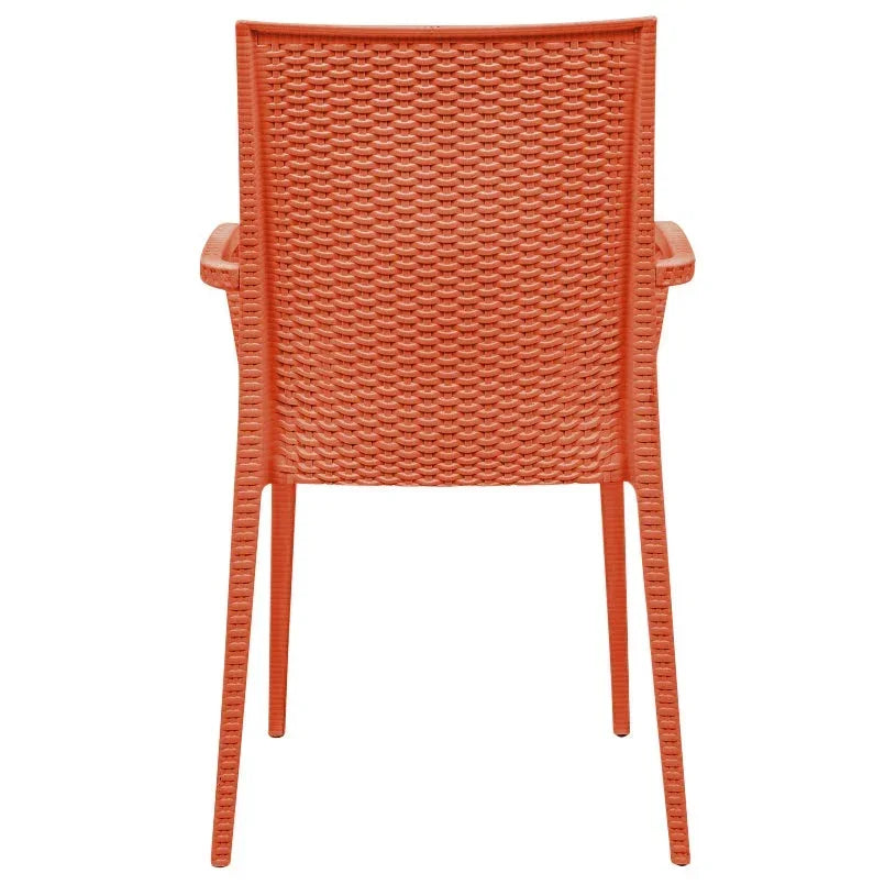 Mace Patio Outdoor Dining Armchair with Weave Design in Polypropylene (Open Box) - Elax Furniture