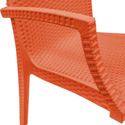 Mace Patio Outdoor Dining Armchair with Weave Design in Polypropylene (Open Box) - Elax Furniture