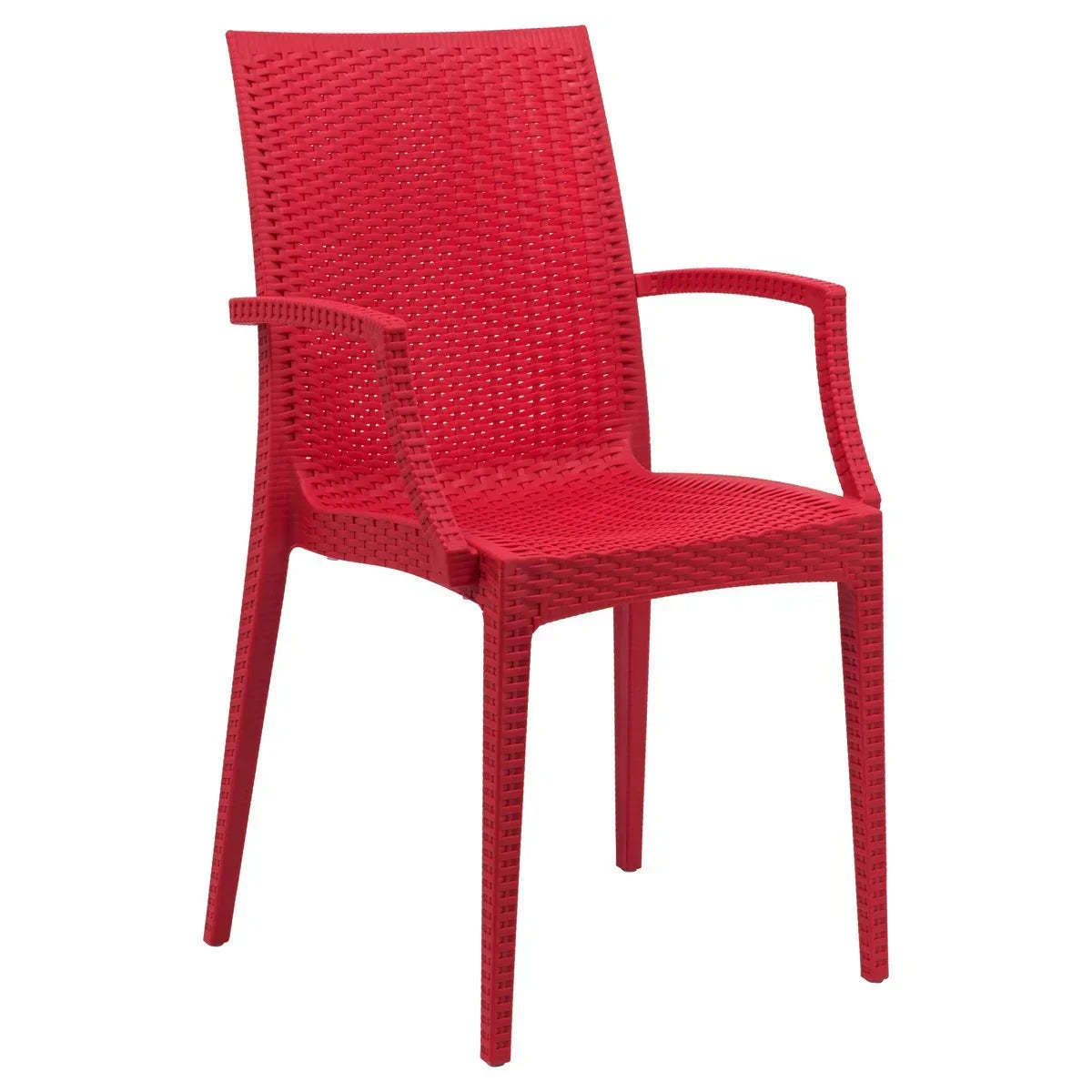 Mace Patio Outdoor Dining Armchair with Weave Design in Polypropylene (Open Box) - Elax Furniture
