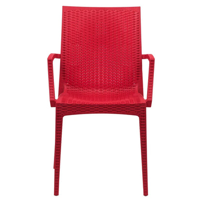 Mace Patio Outdoor Dining Armchair with Weave Design in Polypropylene (Open Box) - Elax Furniture