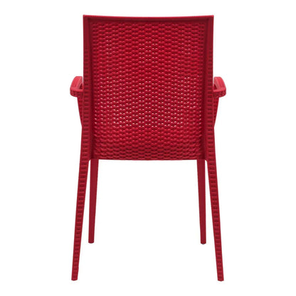 Mace Patio Outdoor Dining Armchair with Weave Design in Polypropylene (Open Box) - Elax Furniture