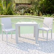 Mace Patio Outdoor Dining Armchair with Weave Design in Polypropylene (Open Box) - Elax Furniture