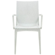 Mace Patio Outdoor Dining Armchair with Weave Design in Polypropylene (Open Box) - Elax Furniture