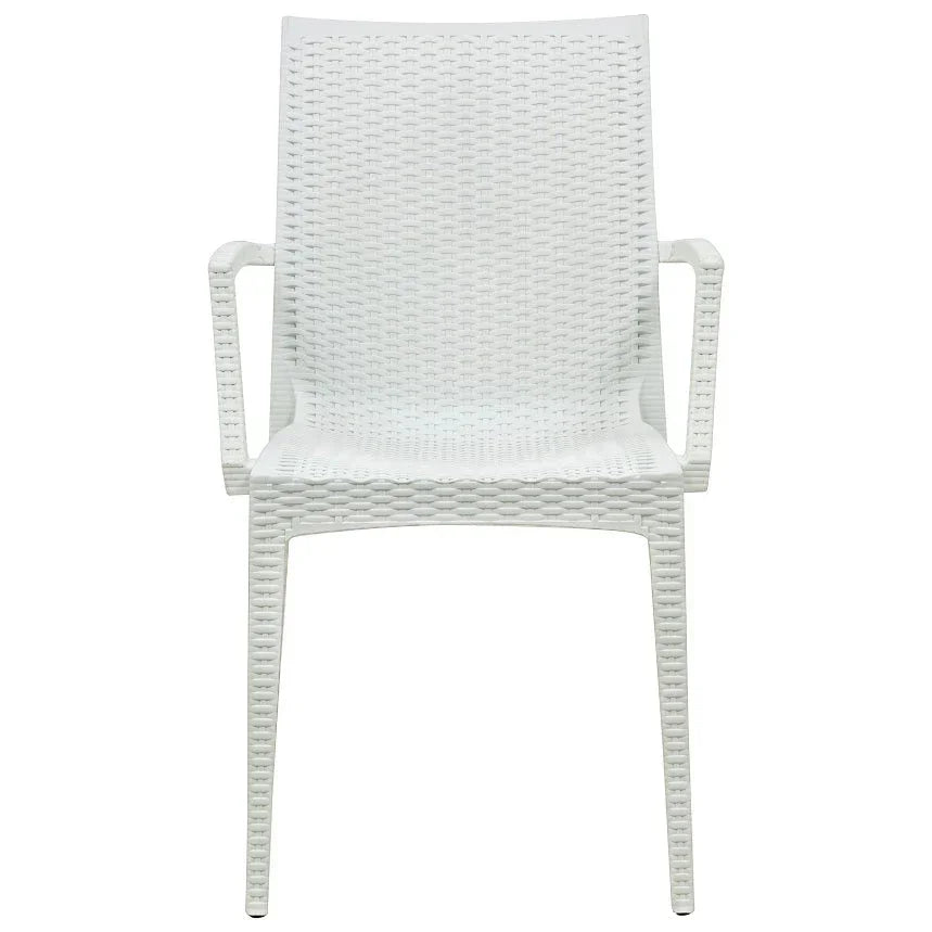 Mace Patio Outdoor Dining Armchair with Weave Design in Polypropylene (Open Box) - Elax Furniture