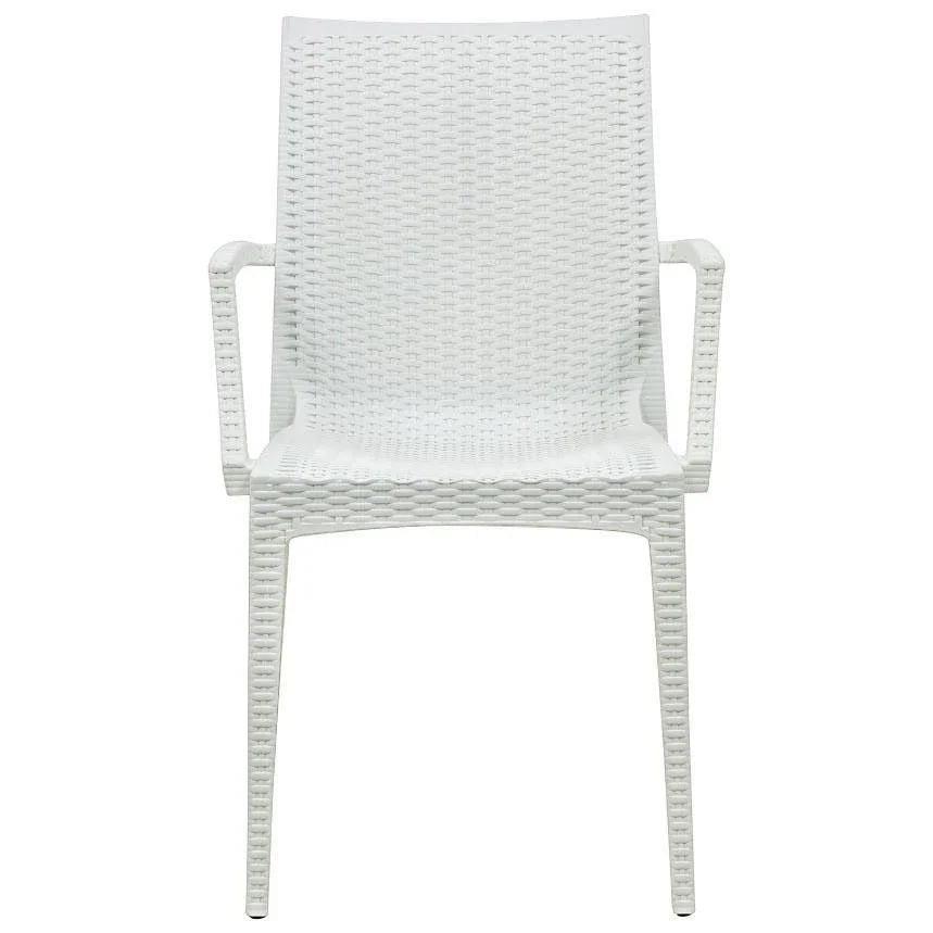 Mace Mid-Century 7-Piece Outdoor Dining Set: 4 Side Chairs & 2 Armchairs - Elax Furniture