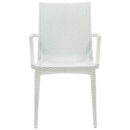 Mace Mid-Century 7-Piece Outdoor Dining Set: 4 Side Chairs & 2 Armchairs - Elax Furniture