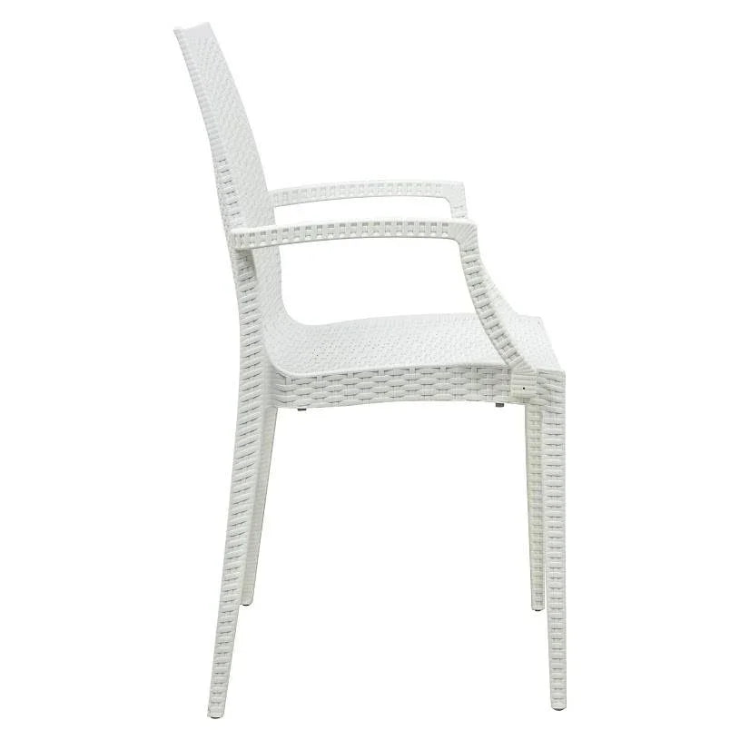 Mace Mid-Century 7-Piece Outdoor Dining Set: 4 Side Chairs & 2 Armchairs - Elax Furniture