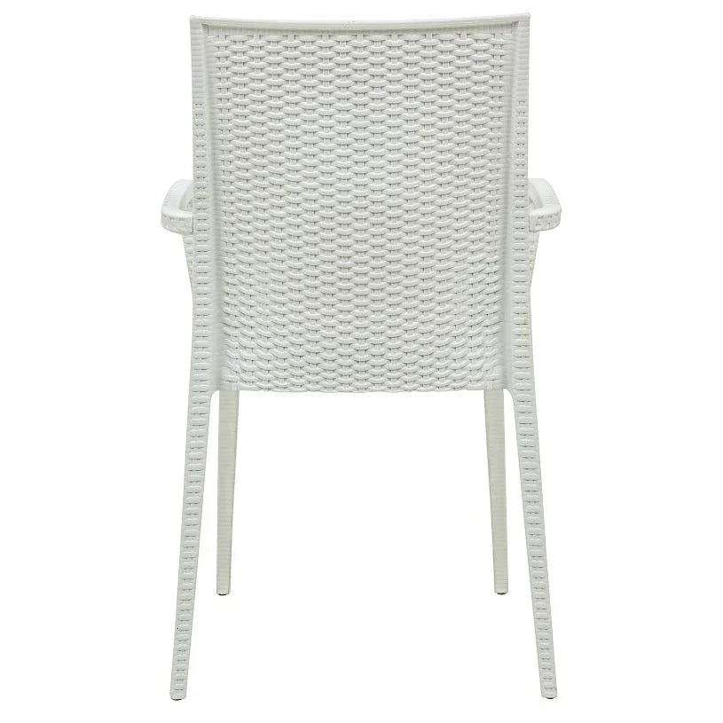 Mace Patio Outdoor Dining Armchair with Weave Design in Polypropylene (Open Box) - Elax Furniture