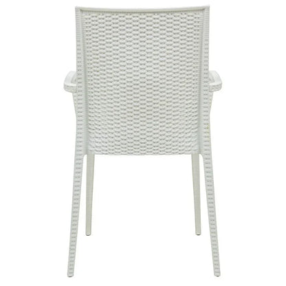 Mace Patio Outdoor Dining Armchair with Weave Design in Polypropylene (Open Box) - Elax Furniture