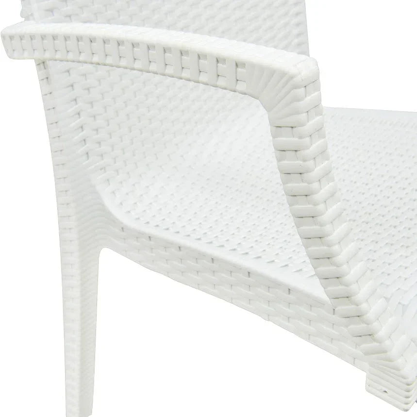 Mace Patio Outdoor Dining Armchair with Weave Design in Polypropylene (Open Box) - Elax Furniture
