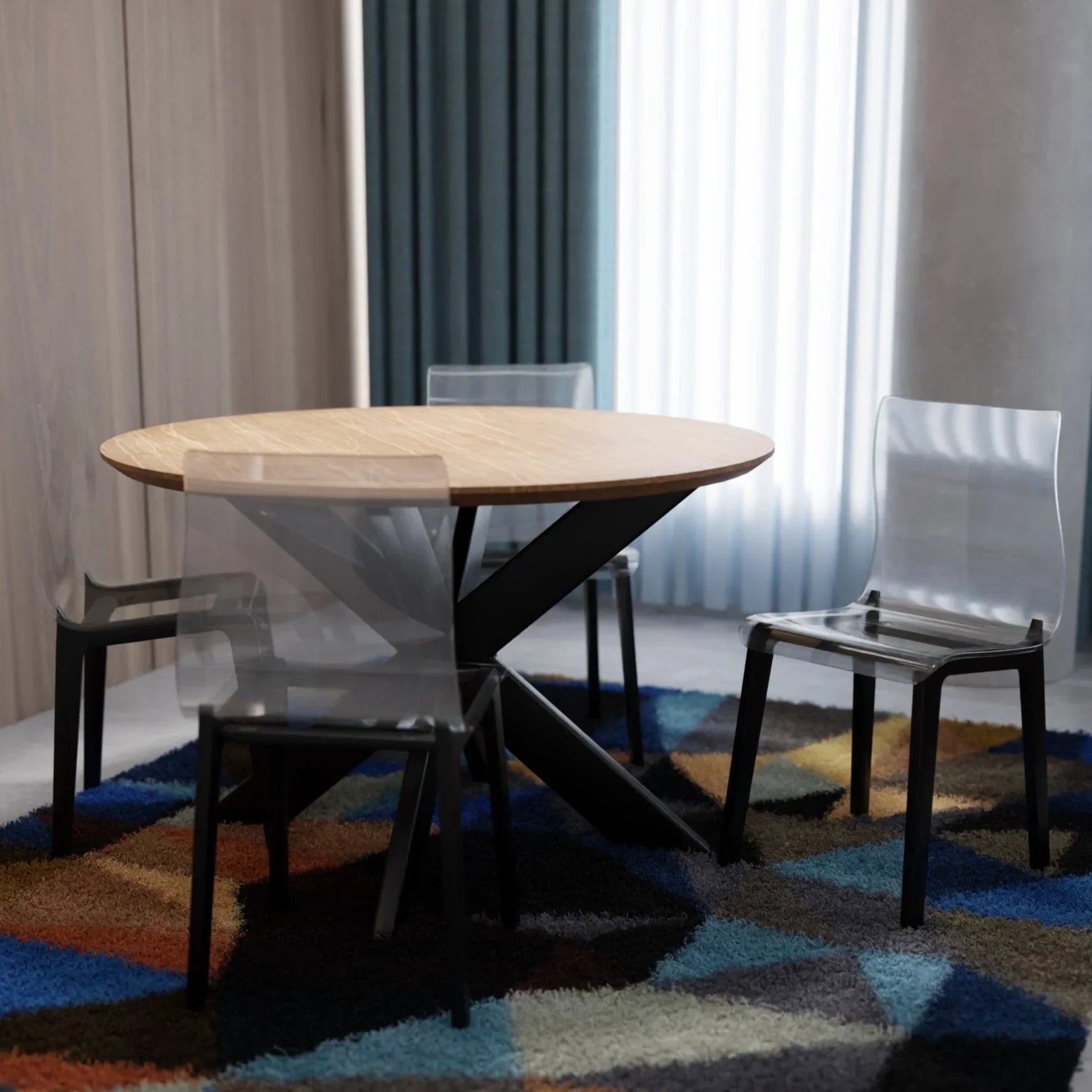 Marsden Modern Dining Side Chair with Beech Wood Legs, Set of 2 - Elax Furniture