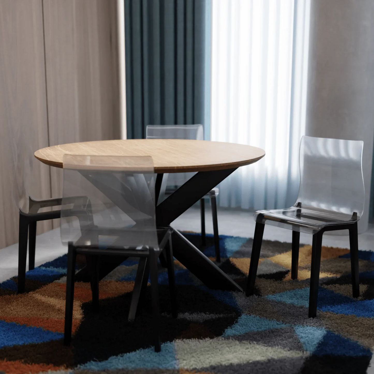 Marsden Modern Dining Side Chair with Beech Wood Legs, Set of 4 - Elax Furniture