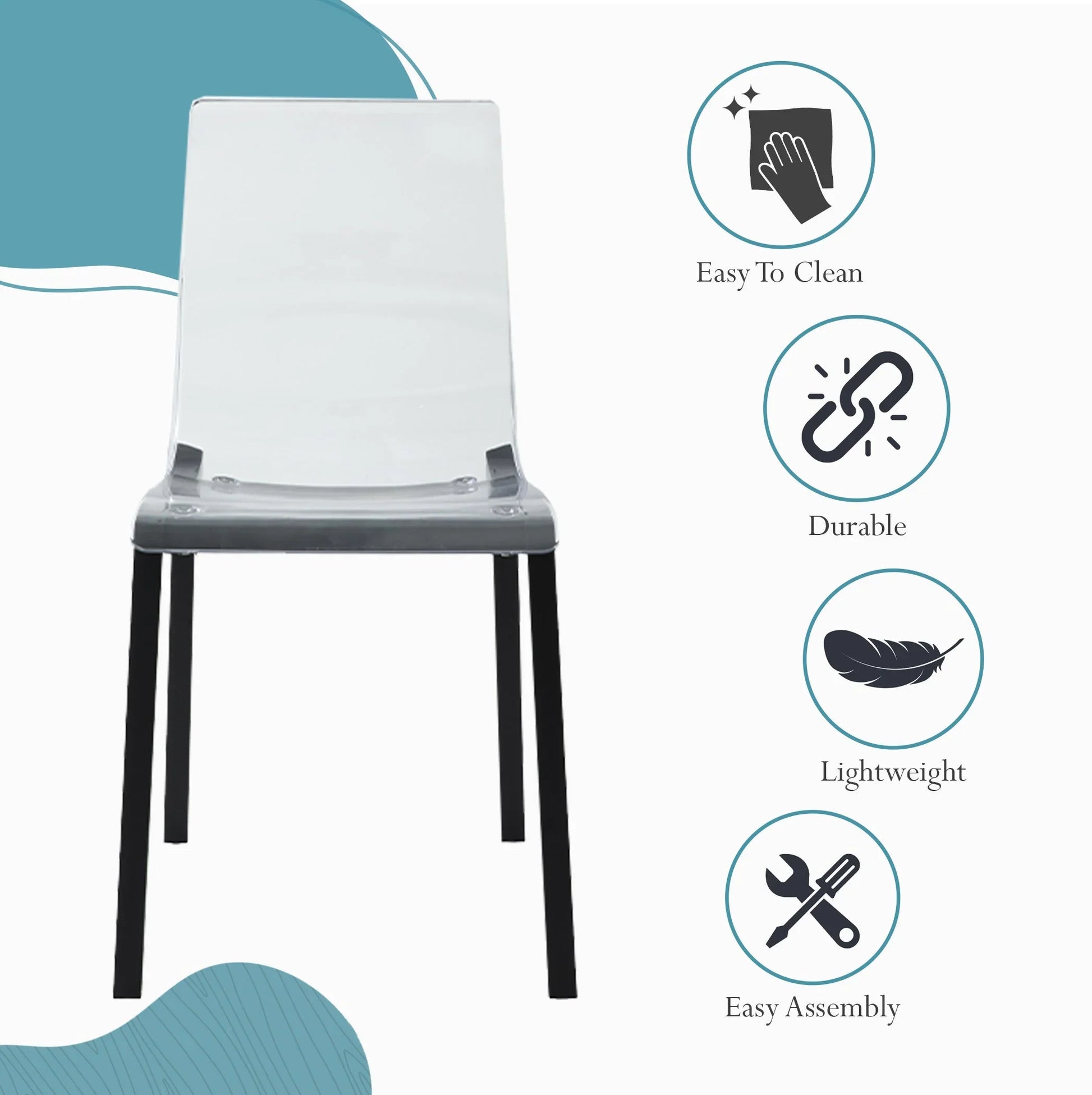 Marsden Modern Dining Side Chair with Beech Wood Legs, Set of 2 - Elax Furniture