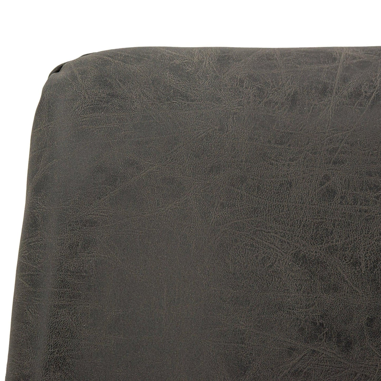 Markley Leather Dining Chair With Black/Gold Metal Legs (Open Box) - Elax Furniture