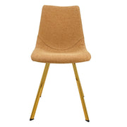 Markley Leather Dining Chair With Black/Gold Metal Legs (Open Box) - Elax Furniture