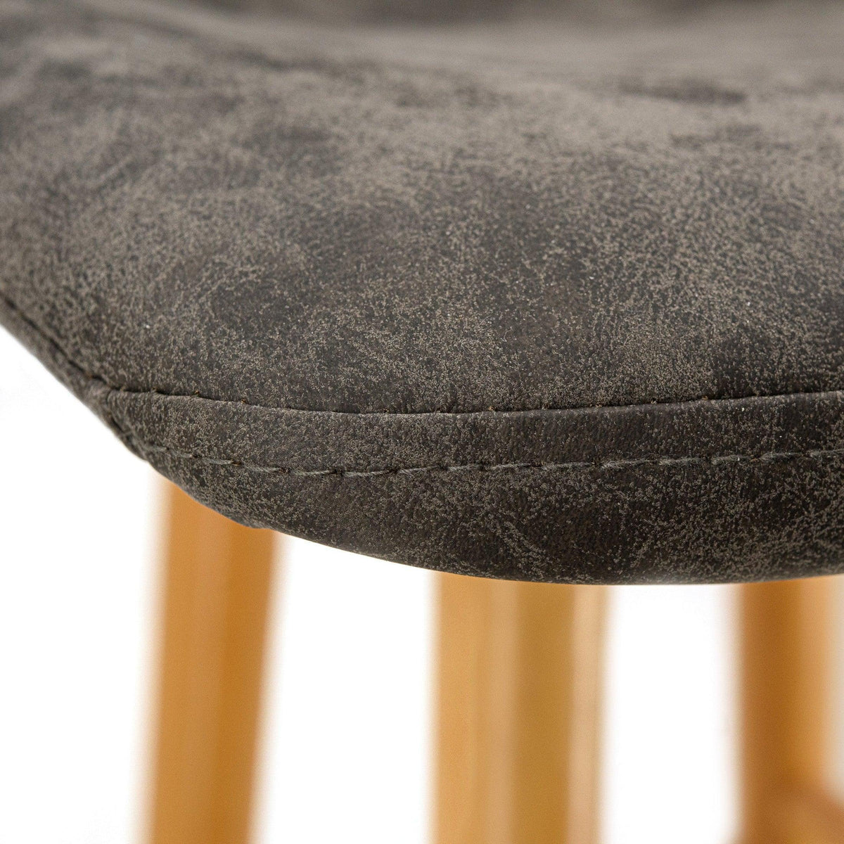 Markley Leather Dining Chair With Black/Gold Metal Legs (Open Box) - Elax Furniture