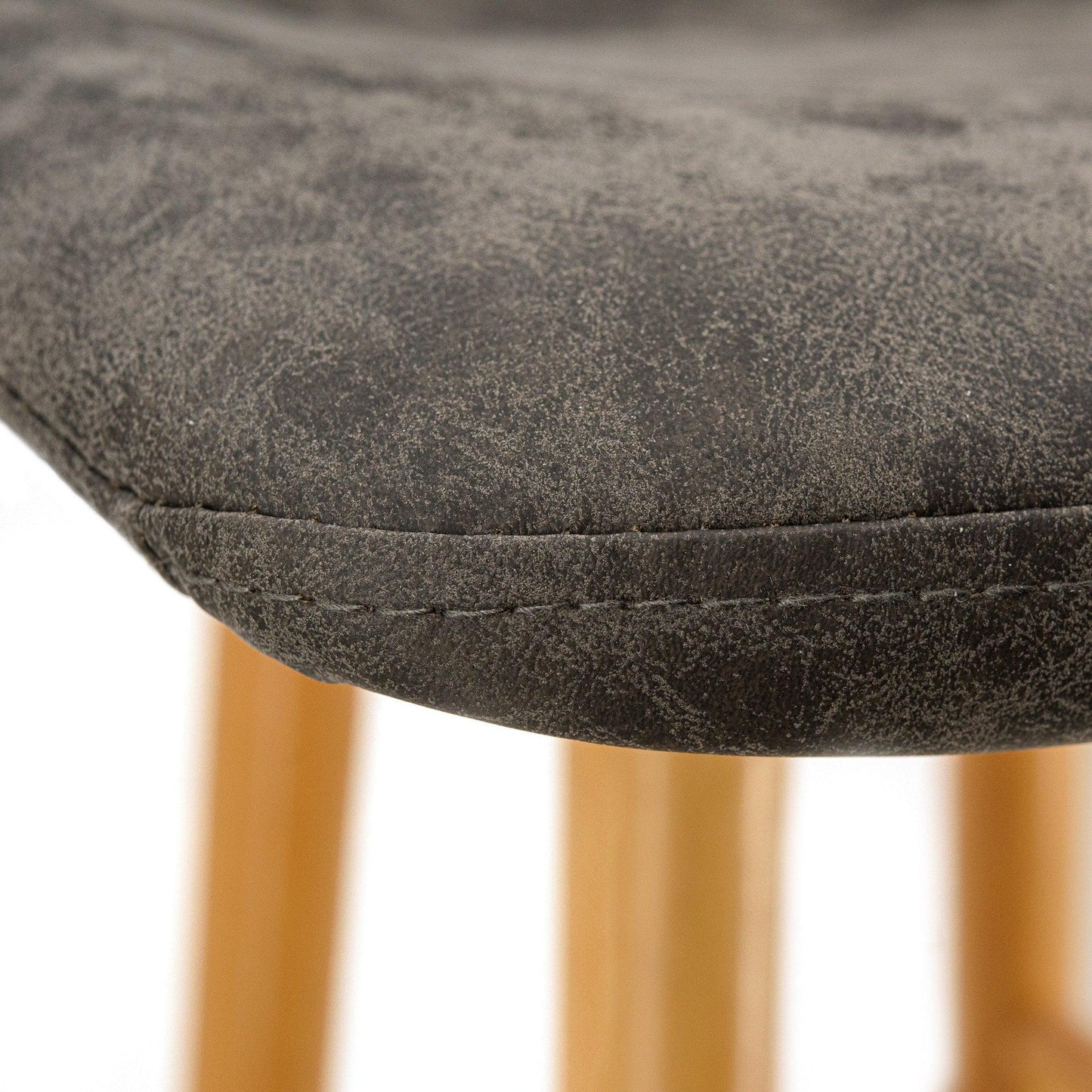 Markley Leather Dining Chair With Black/Gold Metal Legs (Open Box) - Elax Furniture