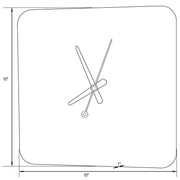 Manchester Modern Square Silent Non-Ticking Wall Clock - Elax Furniture