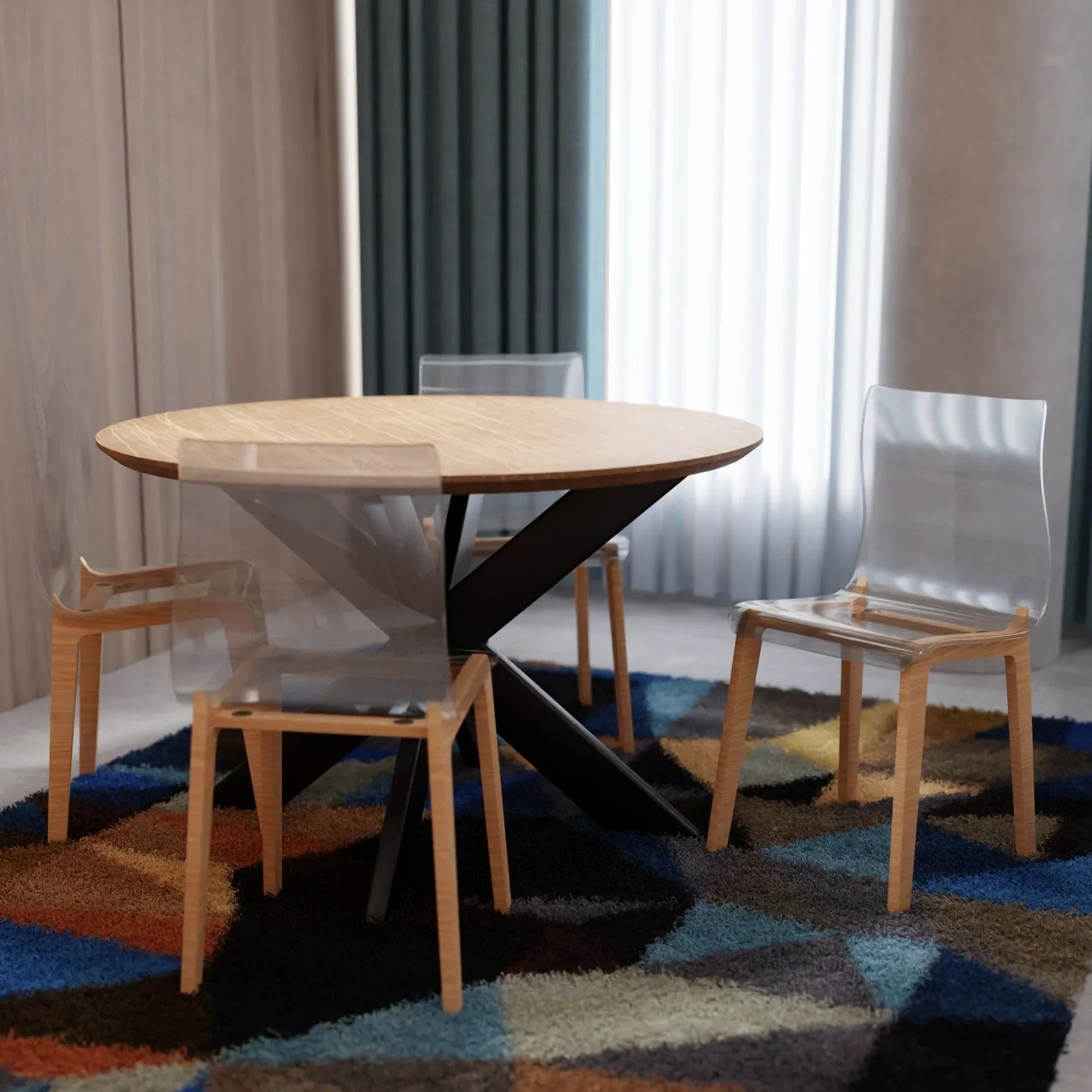 Marsden Modern Dining Side Chair with Beech Wood Legs, Set of 2 - Elax Furniture