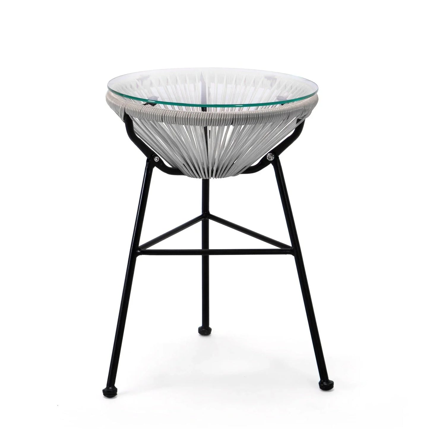 Montara 3 Piece Outdoor Lounge Patio Chairs With Glass Top Table - Elax Furniture